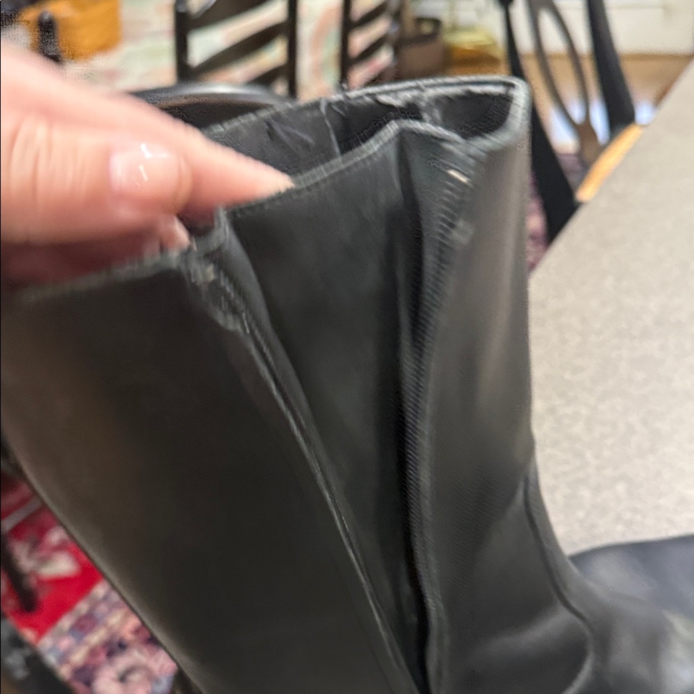 Men's Black Leather Pull-On motorcycle boots - Picture 10 of 16
